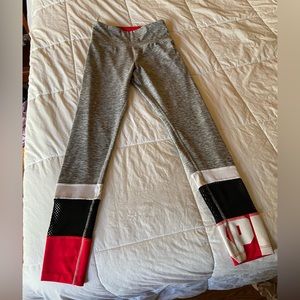 PINK ULltimate leggings red gray black fishnet mesh